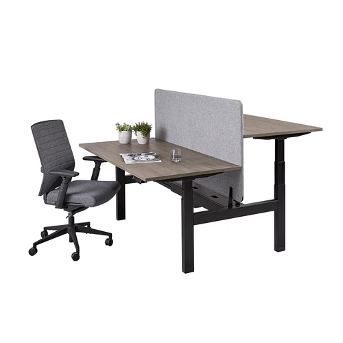Ergowork Pro Duo zit-sta bureau voor 2 personen met tussenpaneel